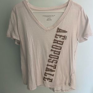 Aeropostale cream t shirt